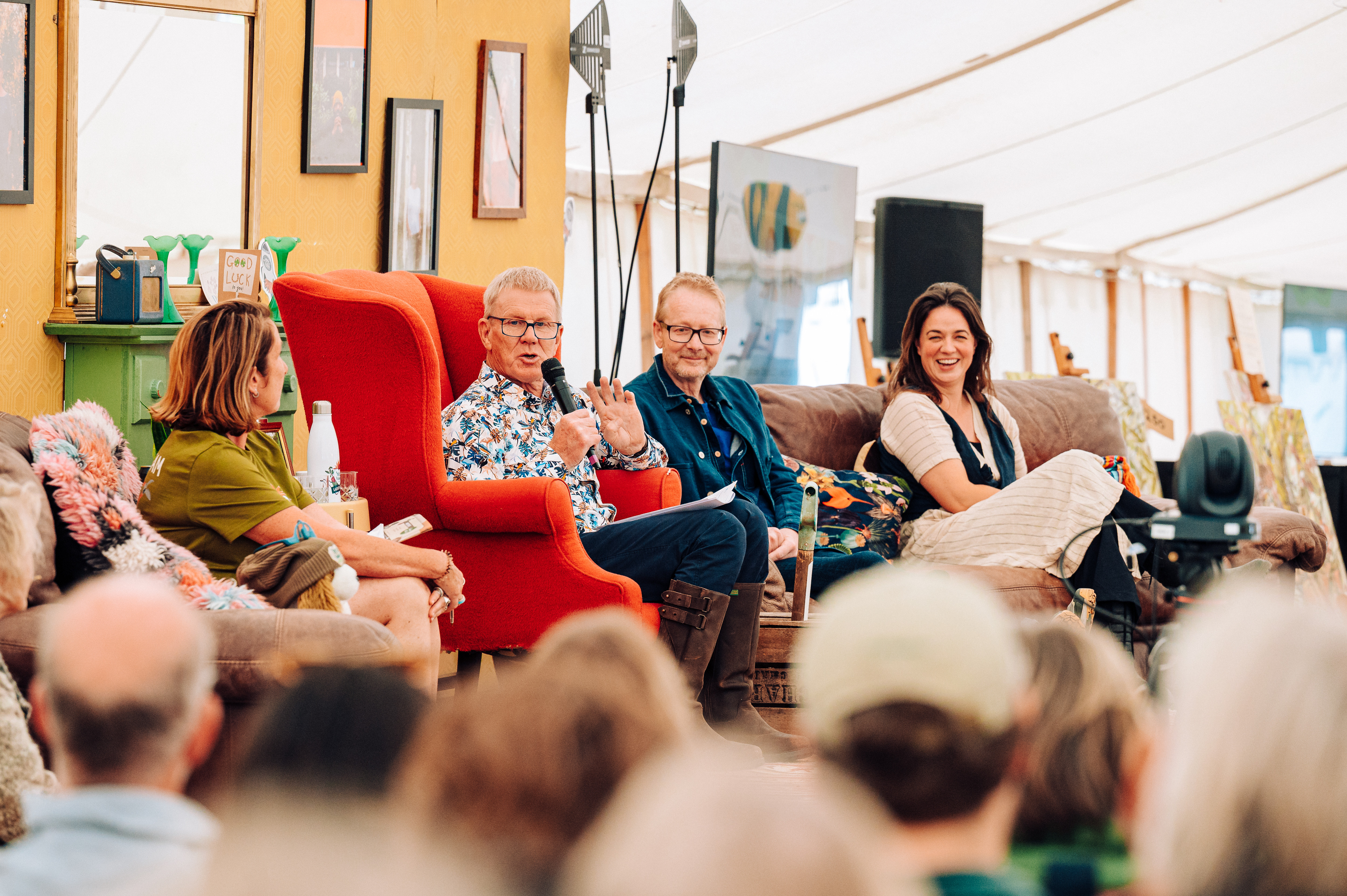 A panel discussion at the Yeo Valley Organic Garden Festival